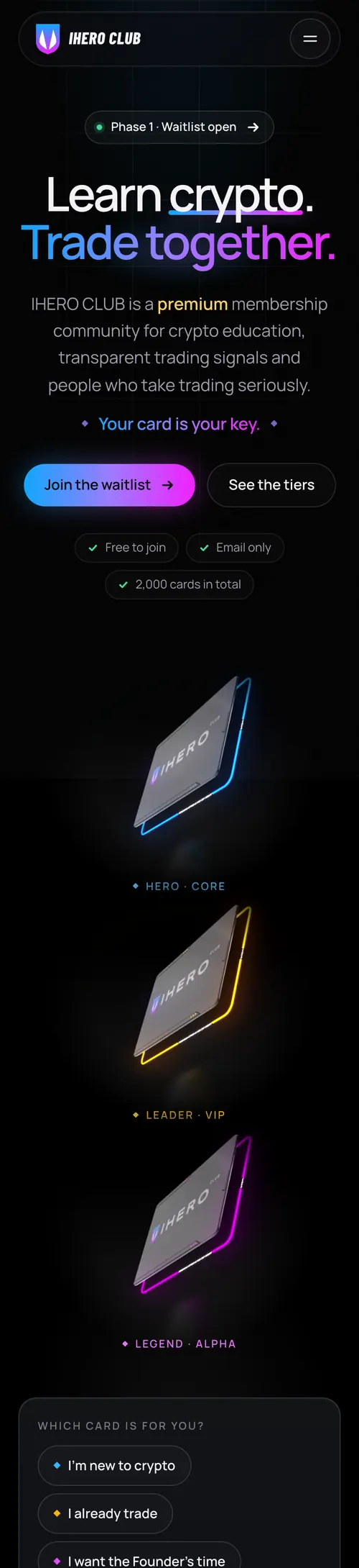 The same site on a phone